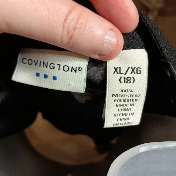 2/$30 COVINGTON geometric zebra Mobwife pattern sheer blouse (#989) - Picture 4 of 5